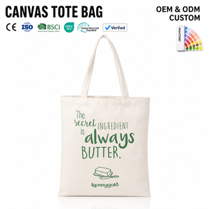 Sac fourre-tout en toile écologique avec impression de lettres, taille moyenne, ouverture supérieure, longue poignée pour le shopping - Product Image 1