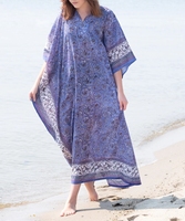 Impression personnalisée col en V avec sangle à pompon chemisier transparent robe de plage à manches longues bikini couverture pour les femmes