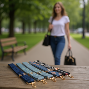 Sangle de sac en tissu tissé 5 cm avec motif lettres, sangle tendance pour accessoires de sacs pour femmes - Product Image 2