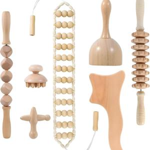 Outils de massage en bois en gros, outils de massage Gua Sha en bois pour le modelage du corps, ensemble d'outils de massage en bois, outils de thérapie en bois - Product Image 2