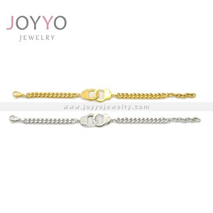 Personalizzare Logo <span class=keywords><strong>nome</strong></span> bracciale bracciale moda Design personalizzato Figaro catena bracciale in acciaio inox - Product Image 5