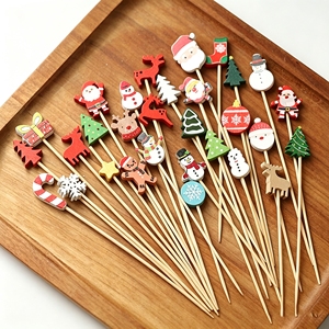 Palillos de Bambú Ecológicos Desechables de Grado Alimenticio <span class=keywords><strong>ECOLIFE</strong></span>, Palitos Biodegradables para Frutas, Mini Palillos Coloridos de Color Natural para Bodas - Product Image 5