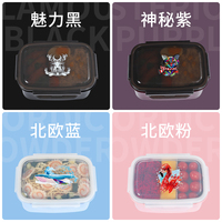 Microgolfovenbestendige plastic bento lunchbox met sluiting