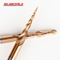 SUBORUI 2 cannelures carbure de tungstène 3D gravure sculpture conique fraise fin Cnc fraises