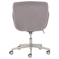 Chaise de bureau d'ordinateur à dossier moyen, en tissu velours, pour la maison et le bureau