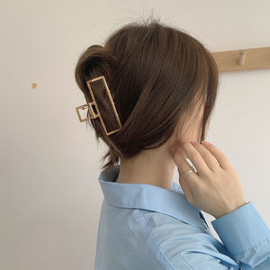 Новые модные нескользящие металлические заколки для волос для женщин и девушек, простые заколки-крабики с узором под дерево и леопардом, модные аксессуары для волос - Product Image 2