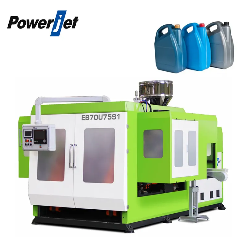 Powerjet Automatic Fast Plastic PP HDPE Bottle Blowiing Moulding Jerrycan Extrusion Blow Molding Machine Factory Price