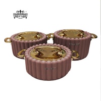 Nouveau Premium De Luxe Or Colonne Type Réchauffeur D'aliments Casserole Ensemble 3 Pcs En Acier Inoxydable Alimentaire Boîte Isolée Ustensiles De Cuisine