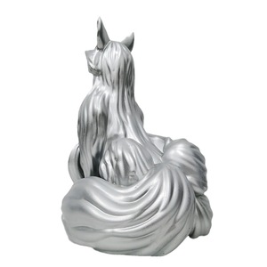 Escultura de zorro impresa en 3D modelo Rolls-Royce, acabado plateado, figura de animal, pieza de arte decorativa - Product Image 4