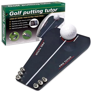 Práctica de interior barata de alta calidad ABS negro <span class=keywords><strong>Golf</strong></span> Putting Tutor Swing Training - Product Image 1