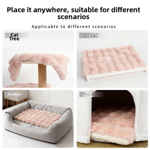 Köpekler ve Kediler için Evcil Hayvan Yatak Seti Yumuşak Uyku Battaniyesi Kedi Yatağı Yoğurma Minderi ve Kafes Minderi - Product Image 4