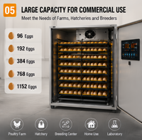 Incubateur d'œufs automatique industriel, grande capacité, machine à couver pour volailles avec contrôle intelligent de la température et de l'humidité