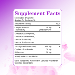Cápsulas de Probióticos Vaginales Oem Odm con Actividad Total que Promueven y Fortalecen el Equilibrio del PH Vaginal y los Niveles de Levaduras - Product Image 2