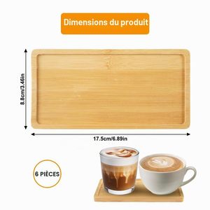 Plateau en bambou couleur naturelle, rangement polyvalent pour bijoux, salle de bain, salon, présentoir à collations - Product Image 3