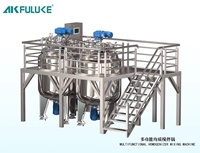 Cuve de mélange en acier inoxydable 50L-5000L avec agitateur pour cosmétiques, savons, détergents, produits chimiques liquides, usage industriel et domestique
