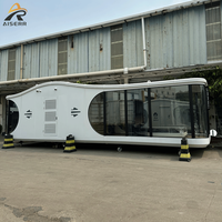 Maison modulaire d'usine OEM, maison conteneur, capsule spatiale mobile, mini-maison, pod de camping sur roues