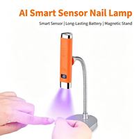 Lampe de séchage d'ongles intelligente AI G3 avec capteur intelligent, lumière de polymérisation rapide, support flexible col de cygne et rechargeable
