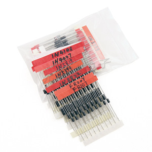 Diodos de orificio pasante 1N4148 1N4007 FR107 1N5408 1N5822, paquete de diodos rectificadores para reparación electrónica y proyectos de bricolaje - Product Image 1
