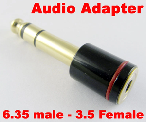 <strong>6.35mm</strong> Stereo 3Poles Male Plug <strong>to</strong> <strong>3.5mm</strong> Stereo Female Jack Gold Plated Connector <strong>3.5mm</strong> <strong>to</strong> <strong>6.35mm</strong> <strong>Adapter</strong> Converter - Product Image 5