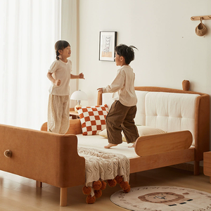 Cama moderna de madera maciza Marco de cama de madera para niños para el hogar Muebles de hotel - Product Image 4