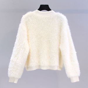 <span class=keywords><strong>Cardigan</strong></span> Elegante Autunnale e Invernale con Perline, Maglione di Alta Qualità Lavorato a Maglia, Nuovo <span class=keywords><strong>Cardigan</strong></span> Corto Largo con Scollo a V da Donna - Product Image 2