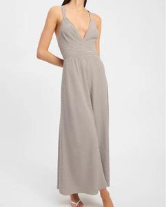 Custom Sleeveless V-neck Sequined <strong>Tartan</strong> Linen Natural Waist Maxi <strong>Dress</strong> Ladies Casual <strong>Women</strong> - Product Image 2