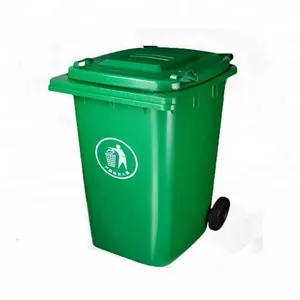 Wheeled industrial outdoor 120L garbage bin container plastic waste bin prices