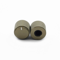 Boutons de commande universels en aluminium JTUNG pour guitare, 6 inserts interchangeables, tiges cannelées 18T/40T, capuchons de potentiomètre moletés pour basse