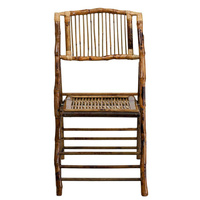 Chaise pliante en bambou empilable, durable, pour mariage, vente au détail, location, événement, banquet