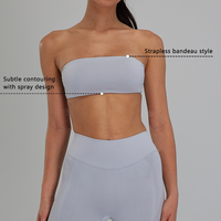 XW-Q074 Pilates tenue personnalisée Yoga dos nu vêtements de sport sans bretelles Gym Bandeau entraînement femmes Fitness sport soutien-gorge