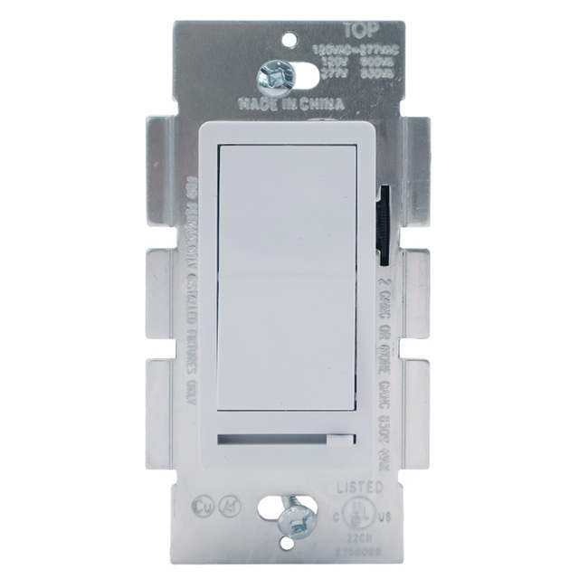 USLINSKY 0-10V Commercial Dimmer 120V/277V 5A/3A for LED/CFL, External Minimum Voltage Setting with 711 Wall Plate