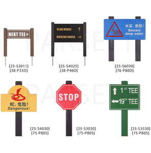 Portable Single Post Mini Golf Stop Sign Post Octogonal Safety Marker avec Installation facile au sol - Product Image 4