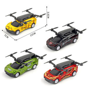 LASIVE TOYS Premium Diecast Pullback 1:64 Scale Low Altitude Flying Car Transforming Airplane Ornament Cartoon Alloy Model - Product Image 1