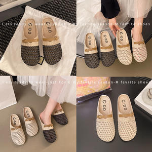 Sandalias de Verano Estilo Playa, Moda Americana, Cuero Genuino, Lazo, Multifuncionales, Suela Gruesa, Punta Abierta, Acolchadas, para Mujer - Product Image 4