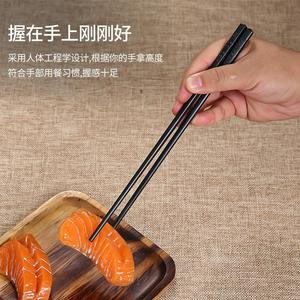 Japanese Style Alloy Chopsticks 10 Pair Set Non Slip Eco Friendly For Home Restaurant Use - Product Image 1