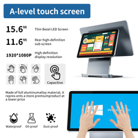 Système de point de vente ultra-mince de 15.6 pouces Android/win10/Linux Machine de point de vente silencieuse Epos sans ventilateur