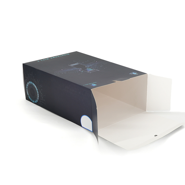 Matte Black CMYK Printed Tuck Top Box With Circuit Graphic for Wifi 7 Router Electronic Product Packaging