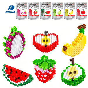 Set di Perline da Stirare a Forma di Frutta per Bambini, Kit Educativo per lo Sviluppo delle Abilità Motorie Fini, <span class=keywords><strong>Giocattolo</strong></span> 3D - Product Image 1