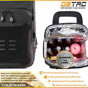 Sac à dos isotherme tactique grande capacité pour le déjeuner, résistant aux fuites, avec fermeture éclair, pour hommes et femmes - Product Image 4