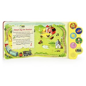 Usine personnalisé lune 6 boutons enfants amusant sonnant livre de contes haut-parleur impression numérique couverture rigide couture reliure - Product Image 2