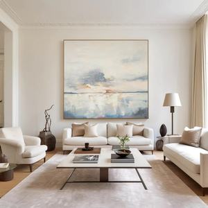 Pintura Moderna de Gran Tamaño con Marco, Pintura a Mano para Decoración de Paredes de Hogar u Hotel, Arte Abstracto Estético en Lienzo, Pintura Acrílica con Textura 3D - Product Image 3