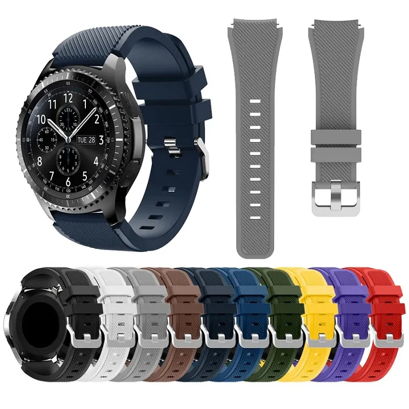 High Quality 22mm Sport Strap Replacement Bracelet For Samsung Gear S3 Frontier/Classic Silicone Watch Band