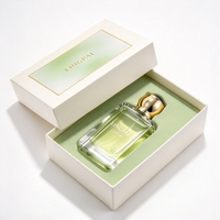 Flacon de parfum en verre transparent carré de luxe de 100 ml avec bouchon à bille doré, flacon de parfum rechargeable, logo personnalisé OEM ODM