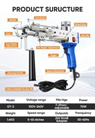 AK-V Machine et pistolet électriques de tuftage en plastique pour tapis, outil de tuftage manuel à poils coupés pour le bricolage