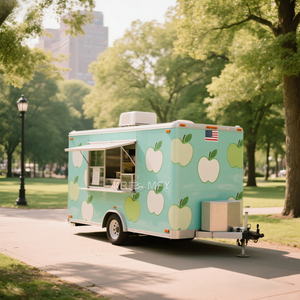 2025 Mobile Store Truck Caravan Coffee Ice Trolley <b>Cart</b> Roasted Chicken Food Trailer With Grill - Product Image 3