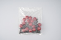 Op maat gemaakte transparante polyethyleen zakken op rol, stevige plastic voedselbewaarzakken voor fruit en groenten met aangepaste bedrukking