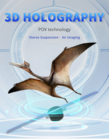 Ventilateur holographique publicitaire 3D léger de haute qualité, projecteur holographique 42 cm, écran LED, contrôle par application Wi-Fi, vision à l'œil nu