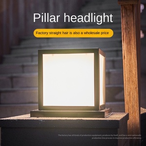 Venta caliente IP65 impermeable LED lámpara de poste cuadrado exterior aluminio y cuerpo de hierro luces de pilar solar para valla de jardín - Product Image 4
