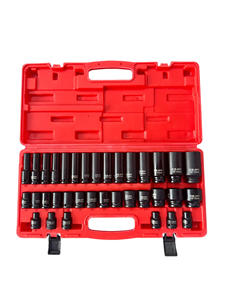 Oferta Especial OEM HARDLAND TLS-095 Juego de 35 Piezas de Llaves de Impacto Neumáticas de 1/2 Pulgada, Acero Cr-V con Recubrimiento de Fosfato Negro, en Estuche Resistente - Product Image 1