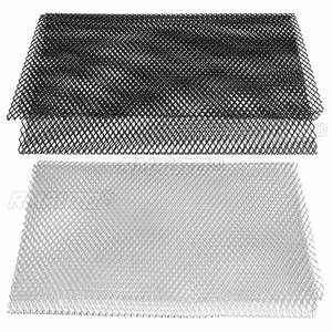 Rejilla de Ventilación Universal de Aluminio Negro/Plateado para Parachoques, Malla de 10 x 5 mm, Rejilla de Tuning para Coche, Spoiler, Red de Admisión de Aire para Capó, 100 x 33 cm - Product Image 4